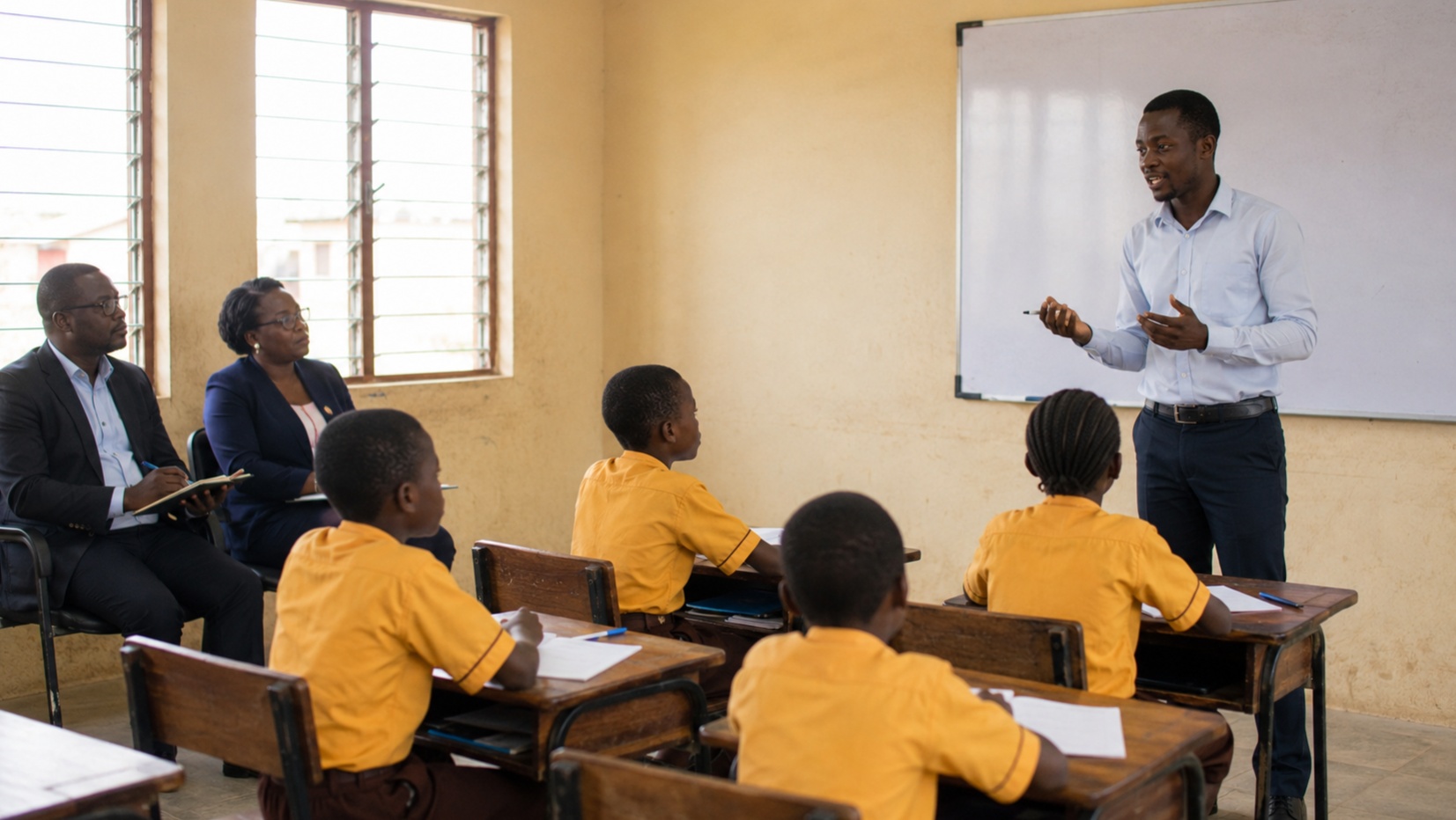 A teacher demonstrating teaching ability